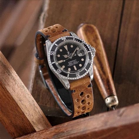 rolex on leather|best leather strap for rolex.